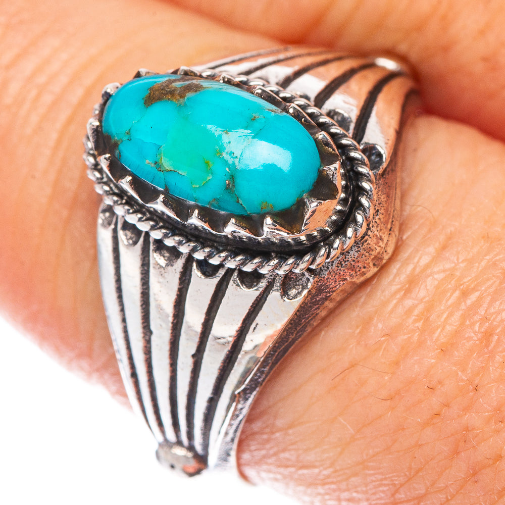 Rare Arizona Turquoise Ring Size 8.5 (925 Sterling Silver) R1544
