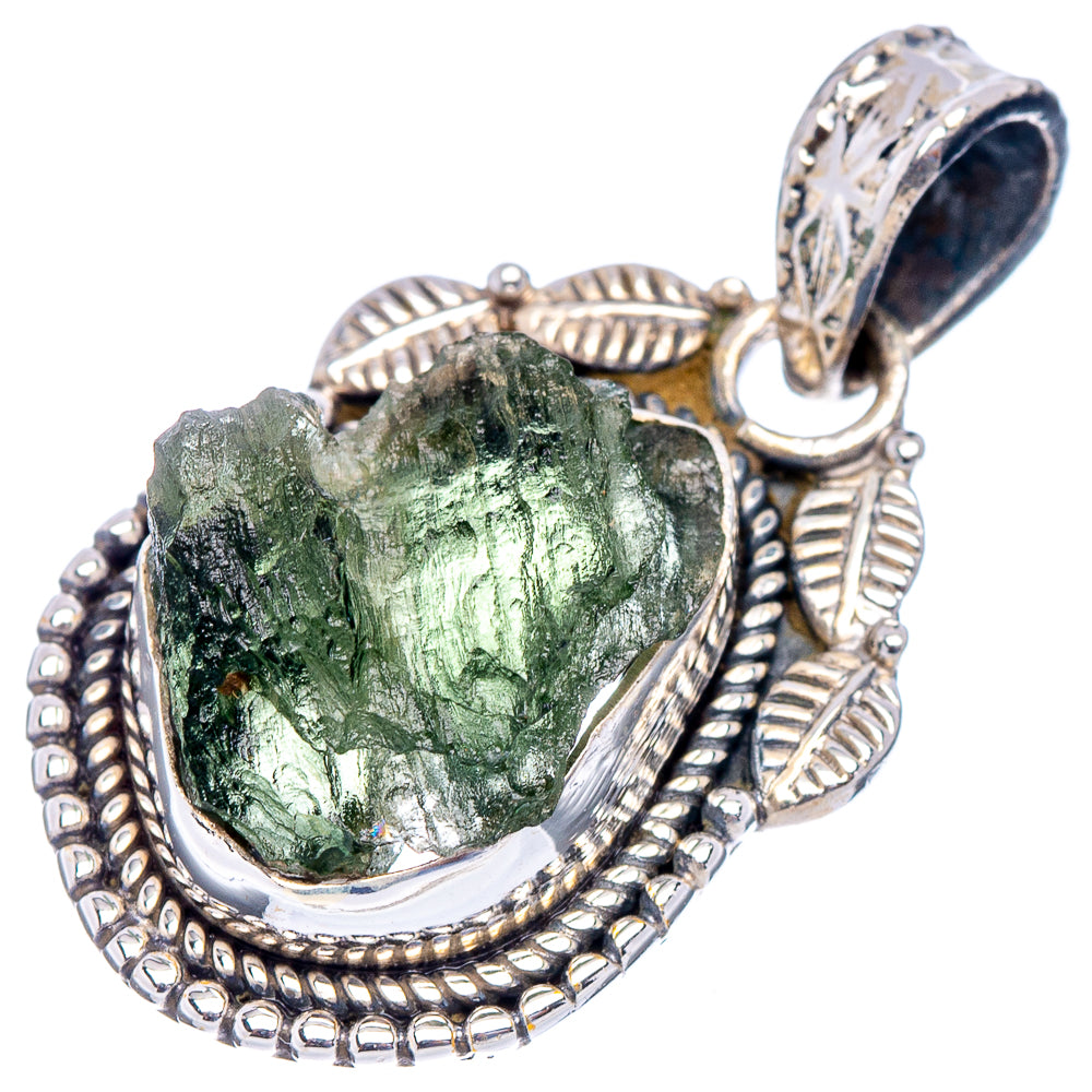 Moldavite Pendant 1 1/8" (.925 Sterling Silver)