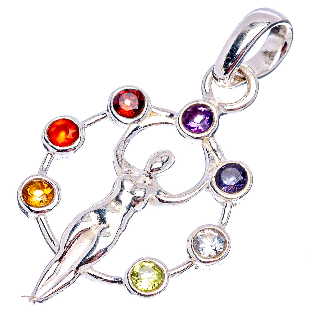Chakra Pendant 1 1/2" (.925 Sterling Silver)