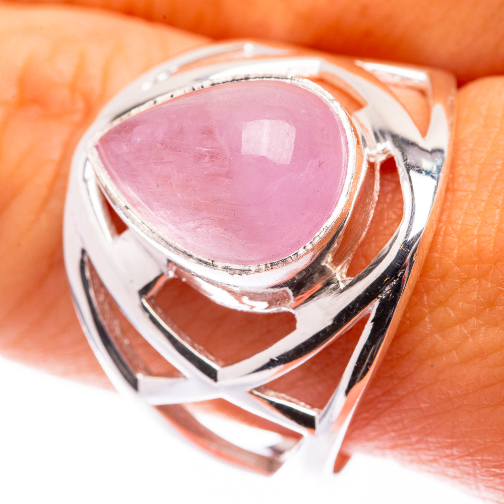 Pink Moonstone Ring Size 10 (925 Sterling Silver) R141288