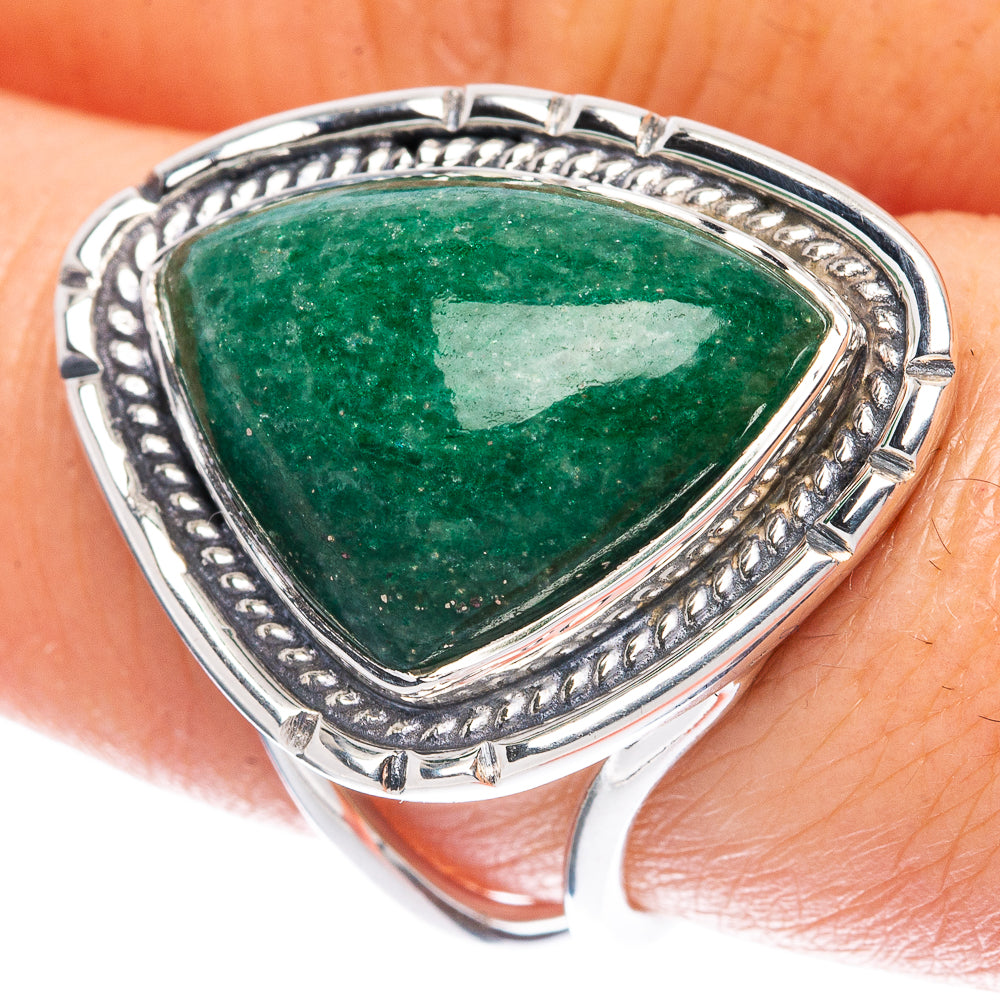 Premium Green Fuchsite Ring Size 7.5 (925 Sterling Silver) R2599