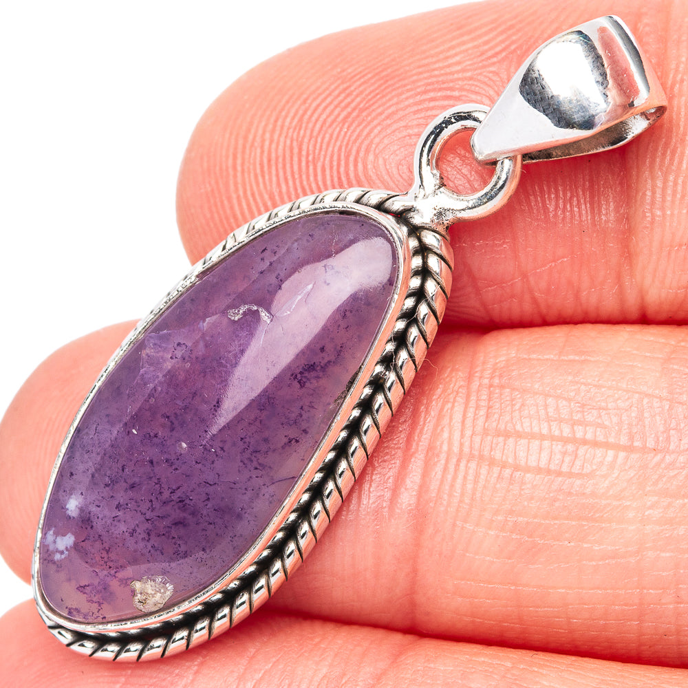 Rare Mexican Purple Opal 925 Sterling Silver Pendant 1 1/2" (925 Sterling Silver) P42617