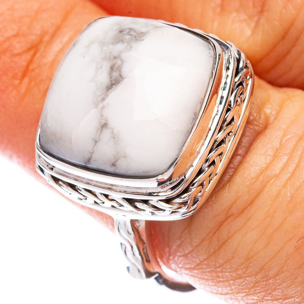 Premium Howlite Ring Size 8 (925 Sterling Silver) R1845