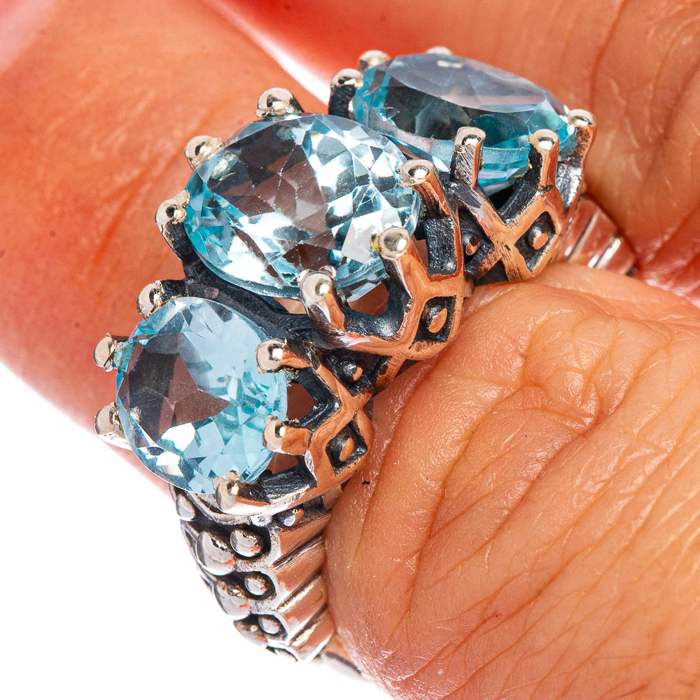 Blue Topaz Ring Size 5.75 (925 Sterling Silver) R147238