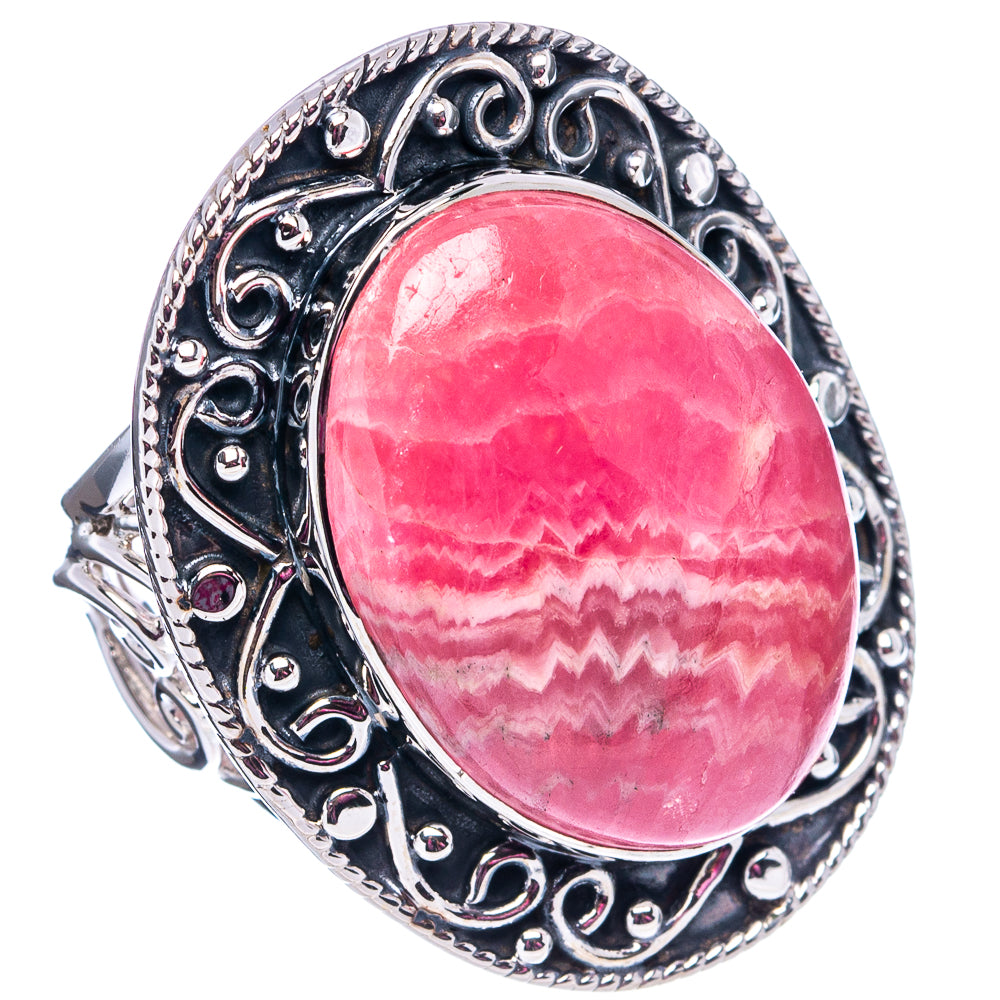 Signature Rhodochrosite Ring Size 8.5 (.925 Sterling Silver)