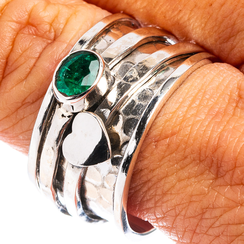 Premium Zambian Emerald Ring Size 10.5 (.925 Sterling Silver)