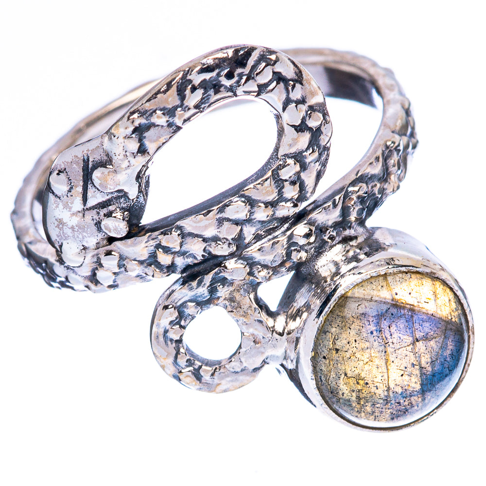 Value Labradorite Snake Ring Size 5.75 (925 Sterling Silver) R3317