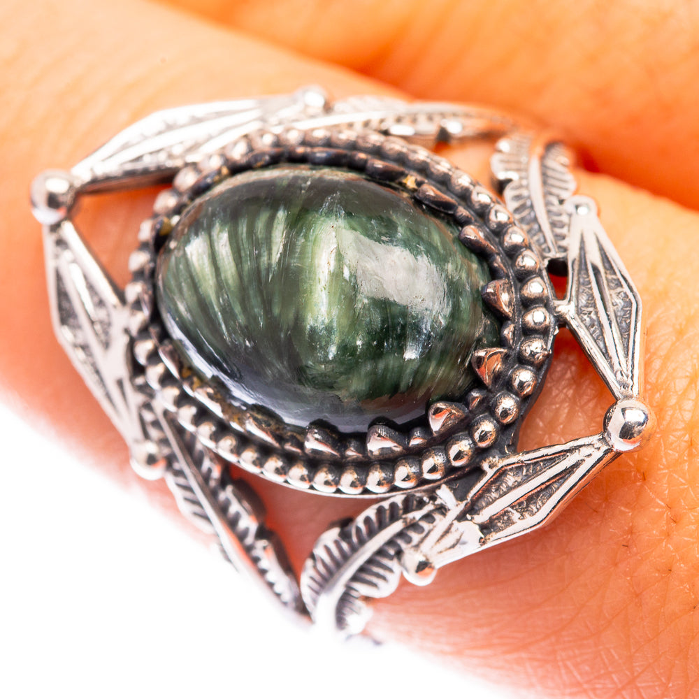 Seraphinite Ring Size 9 (925 Sterling Silver) R141346