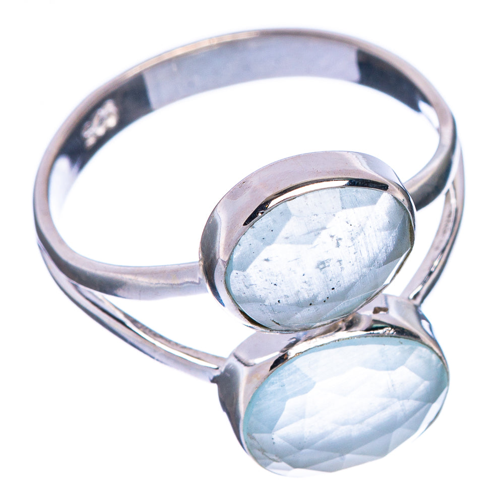Natural Aquamarine Ring Size 8 (925 Sterling Silver) R147093