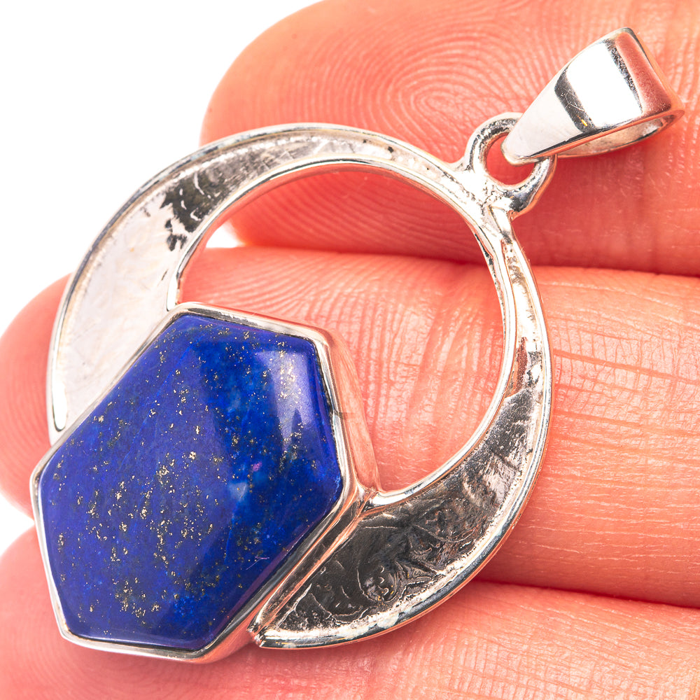 Premium Signature Lapis Lazuli Pendant 1 1/2" (925 Sterling Silver) P38748