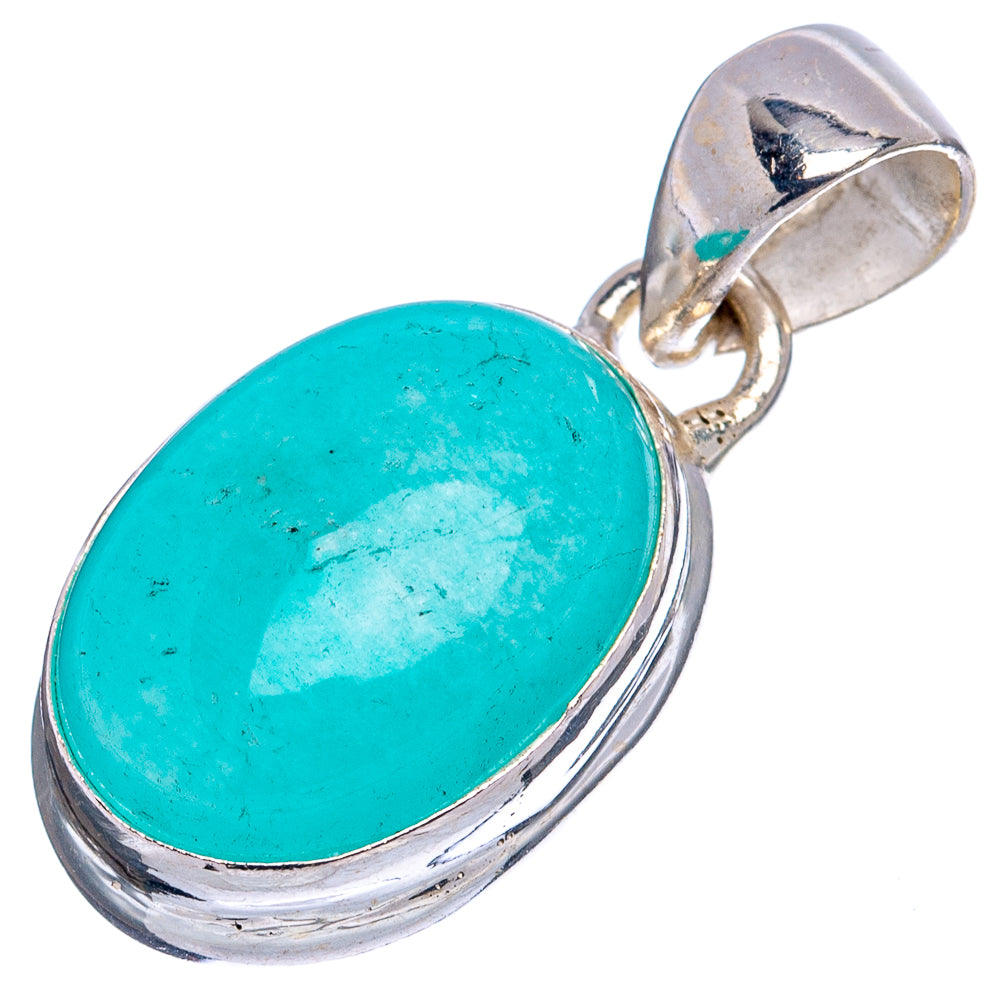 Amazonite Pendant 1 1/8" (.925 Sterling Silver)