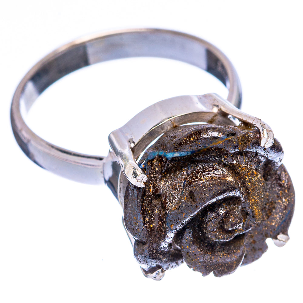 Rare Boulder Opal Flower Ring Size 7 (925 Sterling Silver) R146655