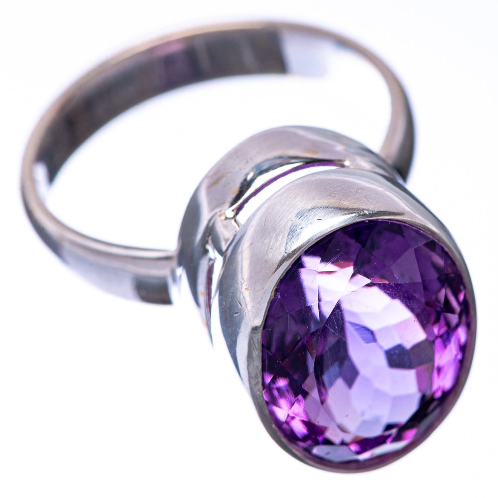 Faceted Premium Amethyst Ring Size 8 (925 Sterling Silver) R145125