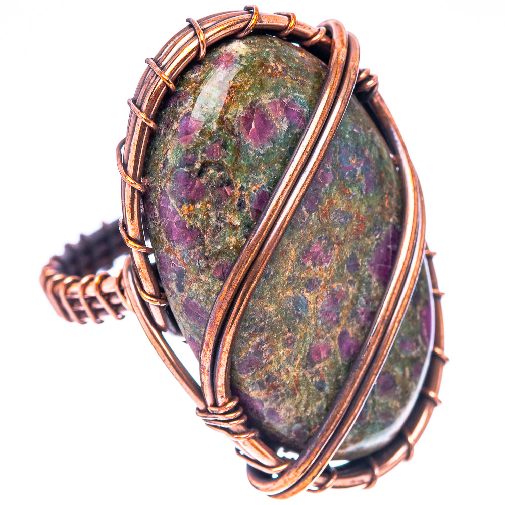 Ruby Fuchsite Ring Size 6.25 (Oxidized Copper)