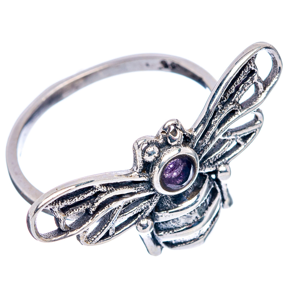 Amethyst Bee Dainty Ring Size 6.75 (.925 Sterling Silver)