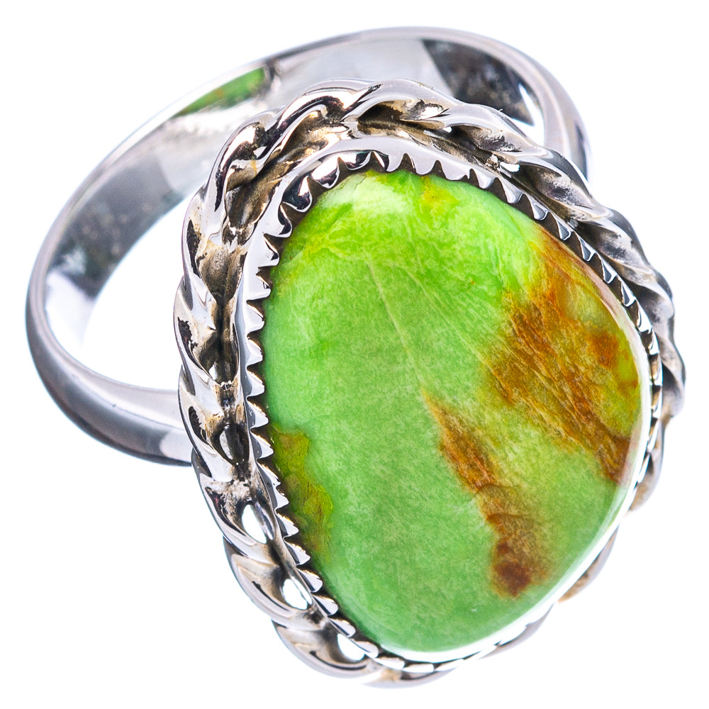 Rare Gaspeite Ring Size 9 (.925 Sterling Silver)