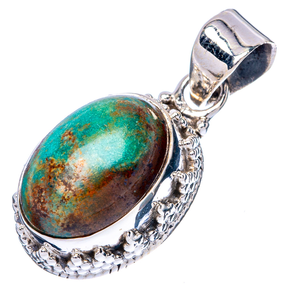 Kingman Turquoise Pendant 1 1/8" (925 Sterling Silver) P42814