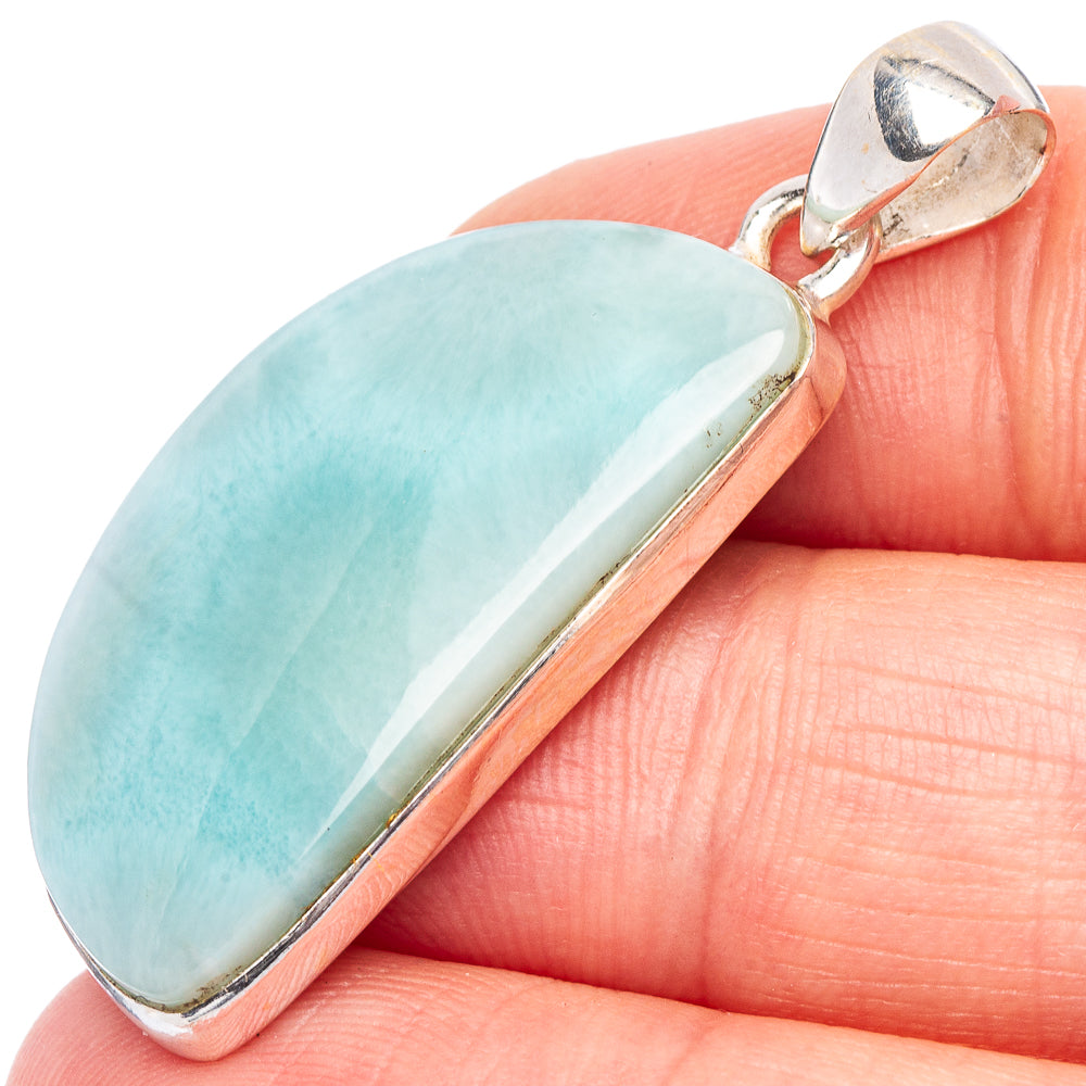 Larimar Pendant 1 5/8" (925 Sterling Silver) P44107