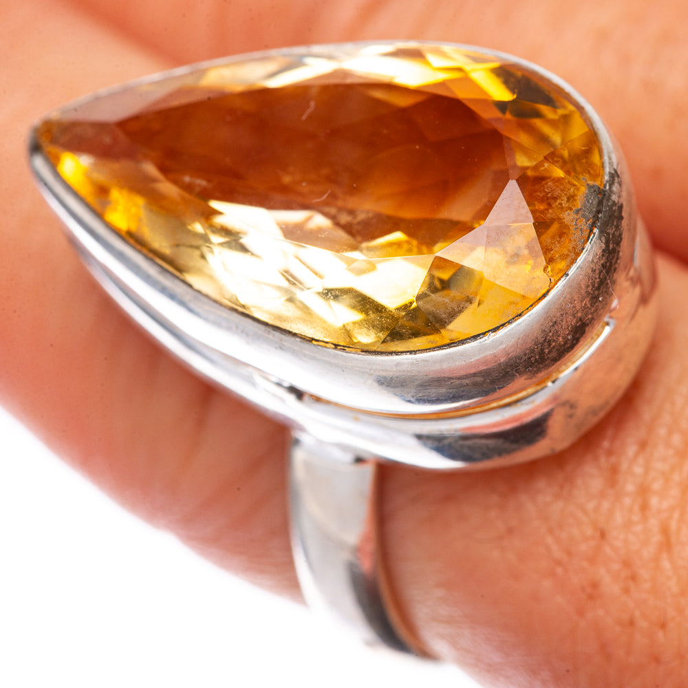 Faceted Citrine Ring Size 8 (925 Sterling Silver) R145170