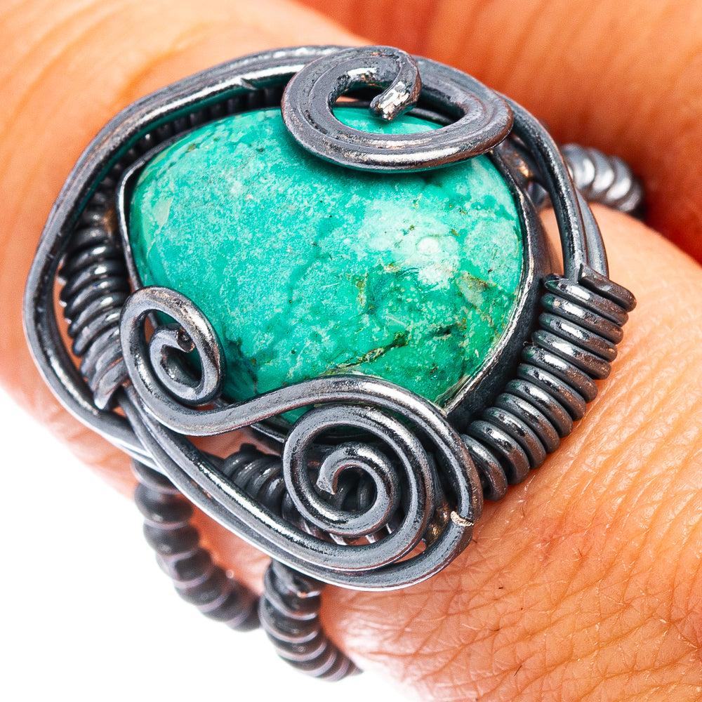 (Classic Series) Turquoise Ring Size 8.25 (.925 Sterling Silver)