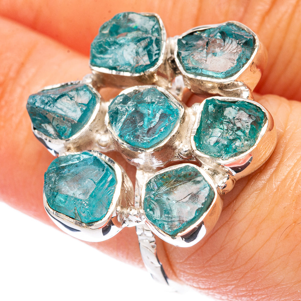 Asc Premium Rough Blue Fluorite Ring Size 7 (925 Sterling Silver) R3510