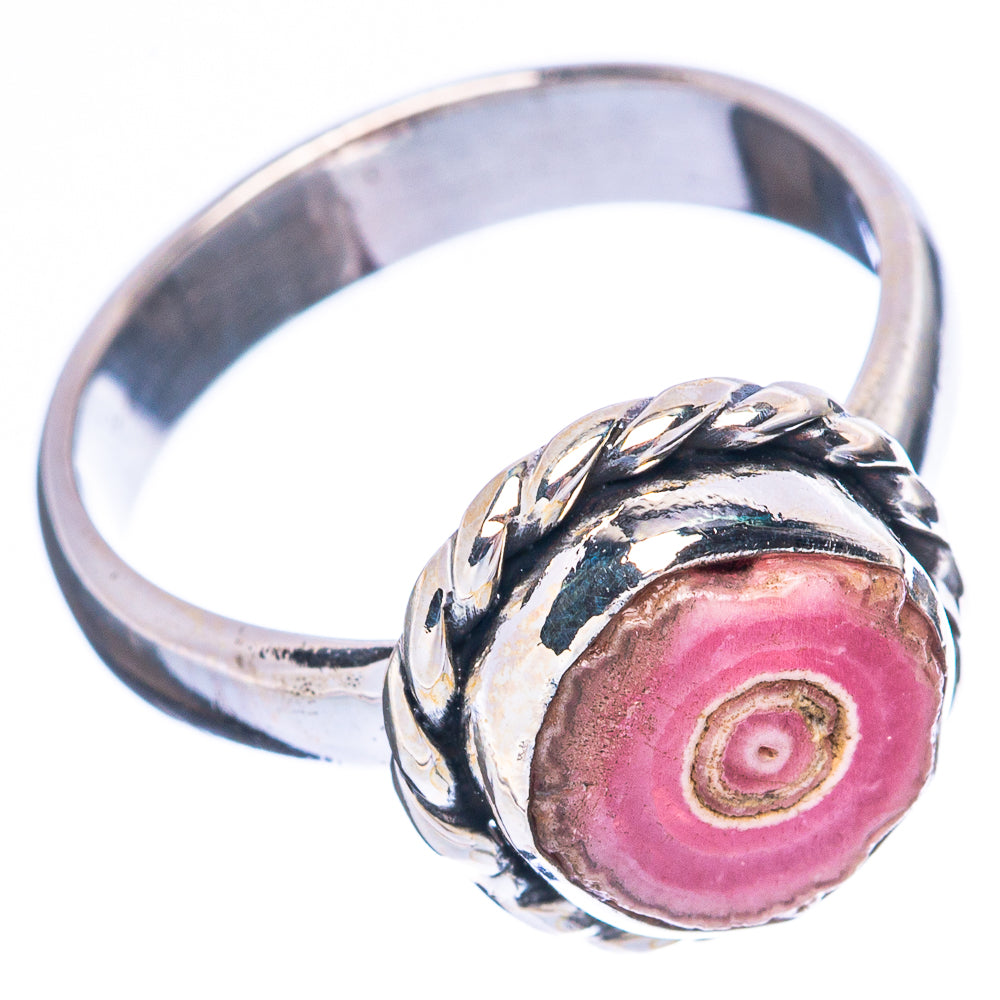 Rare Rhodochrosite Stalactite Ring Size 5 (925 Sterling Silver) R4022