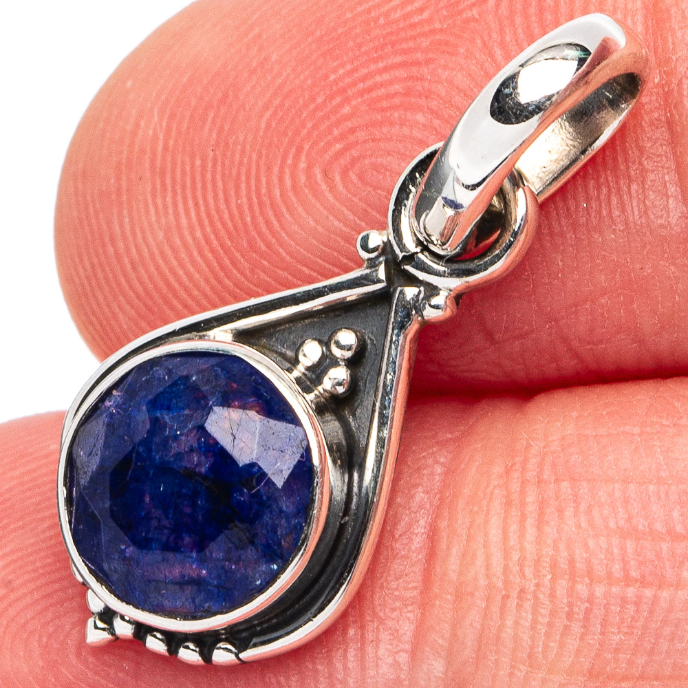 Sapphire Pendant 1" (925 Sterling Silver) P45452