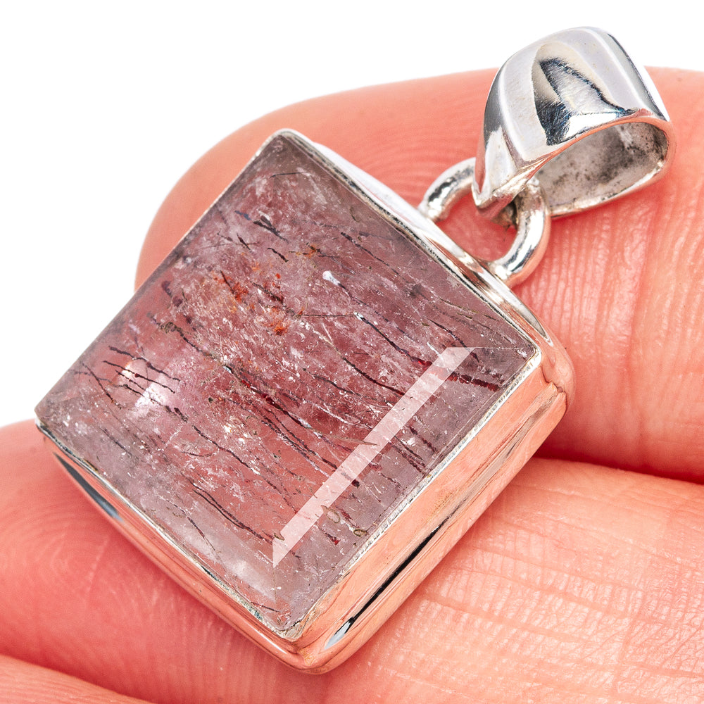 Rare Cacoxenite Pendant 1" (925 Sterling Silver) P41625