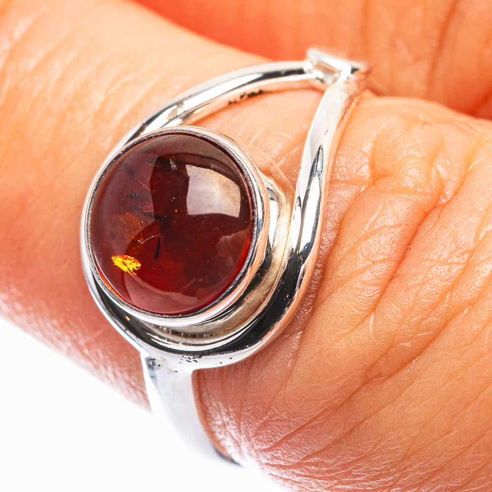 Baltic Amber Ring Size 6.5 (925 Sterling Silver) R142257