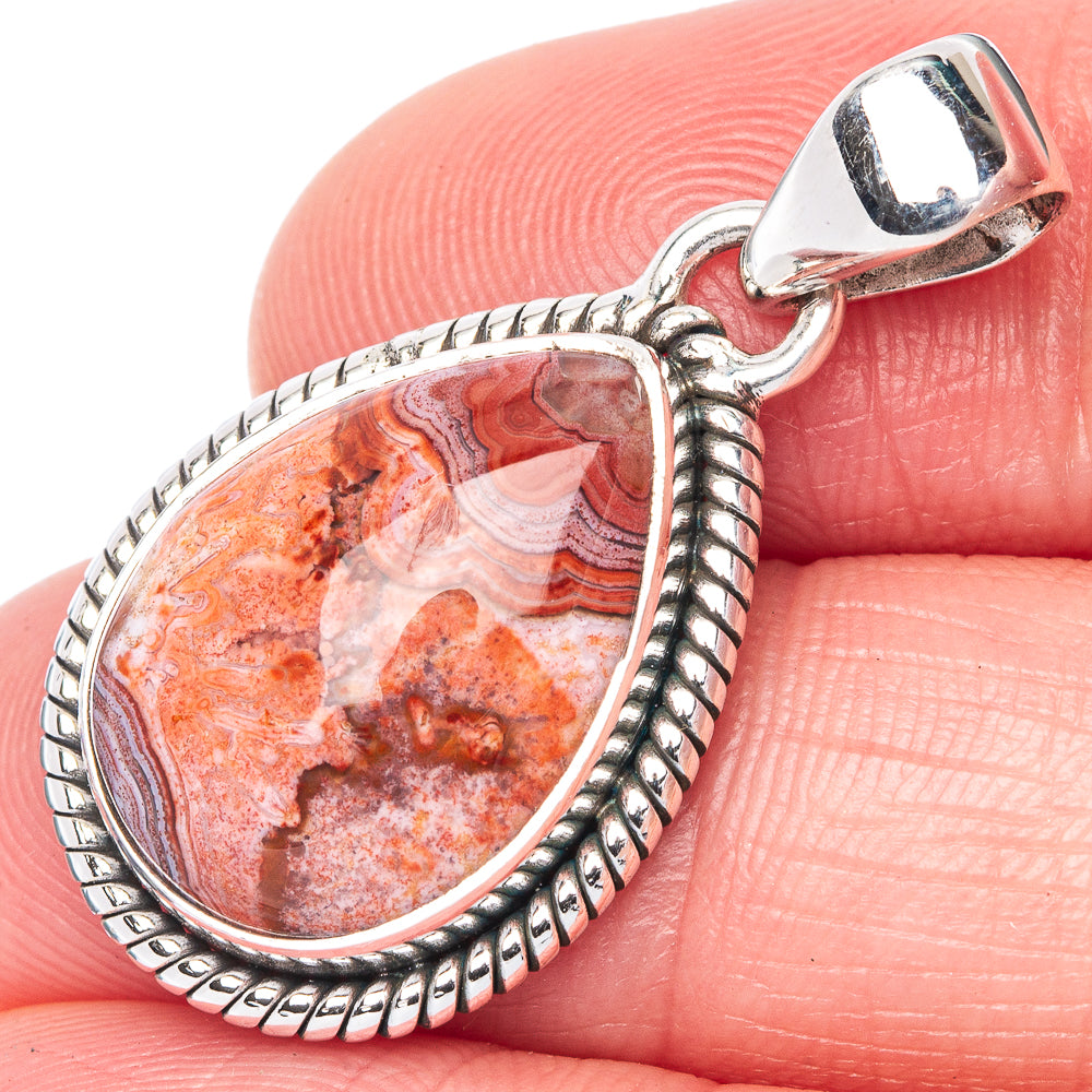 Laguna Agate Pendant 1 1/4" (925 Sterling Silver) P40912