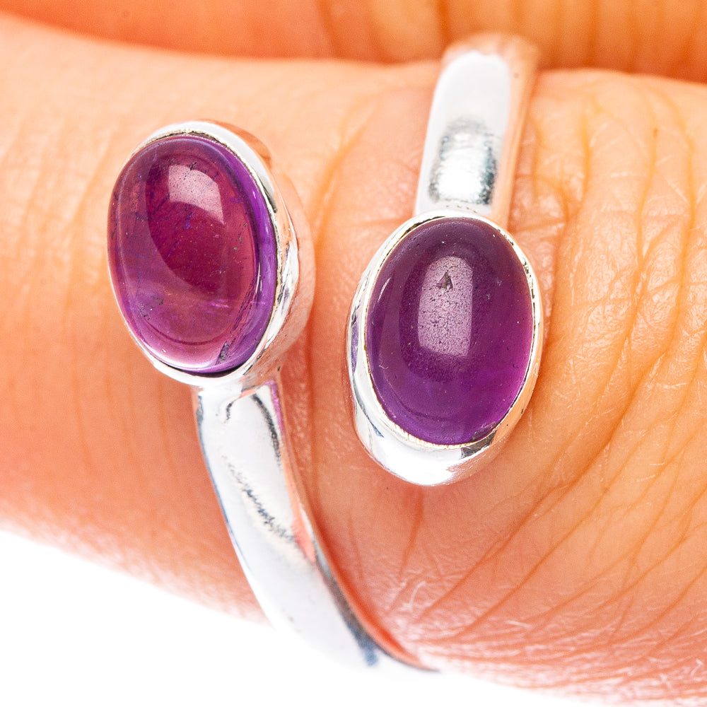 Amethyst Dainty Ring Size 6 Adjustable (925 Sterling Silver) R5708