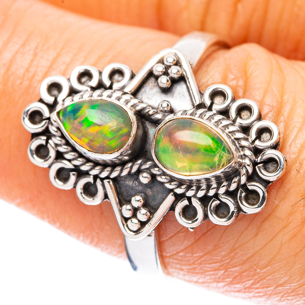 Rare Ethiopian Opal Ring Size 7.5 (925 Sterling Silver) R4077