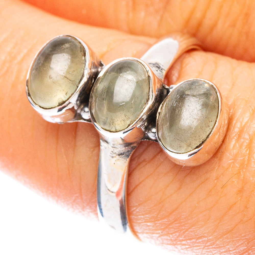 Prehnite Dainty Ring Size 8 (925 Sterling Silver) R5286
