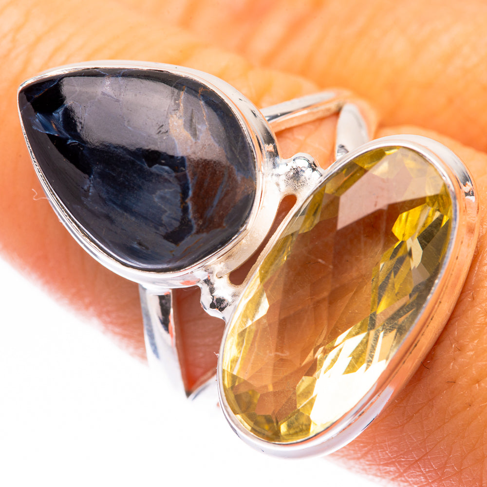 Pietersite, Lemon Quartz Ring Size 8.25 (925 Sterling Silver) R140587
