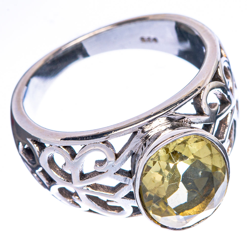 Faceted Citrine Ring Size 6 (925 Sterling Silver) R1414