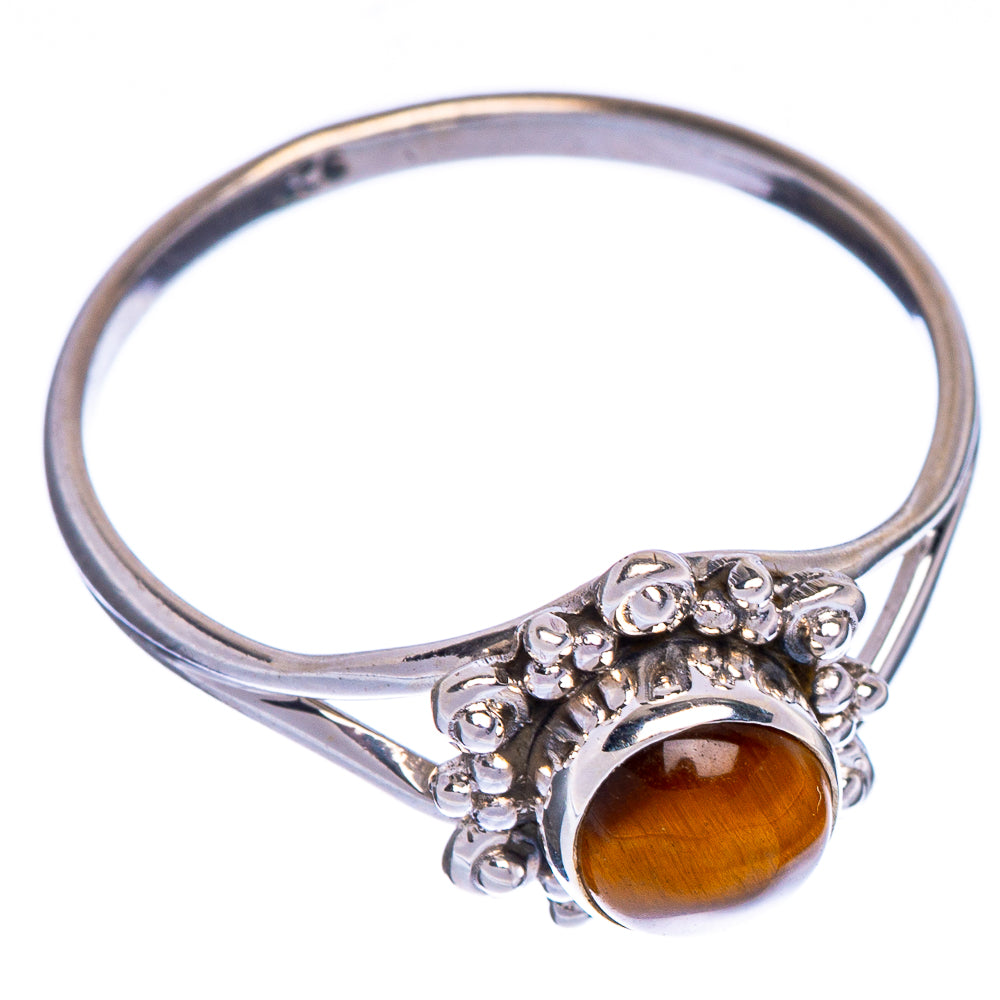 Tiger Eye Dainty Ring Size 9 (925 Sterling Silver) R147272