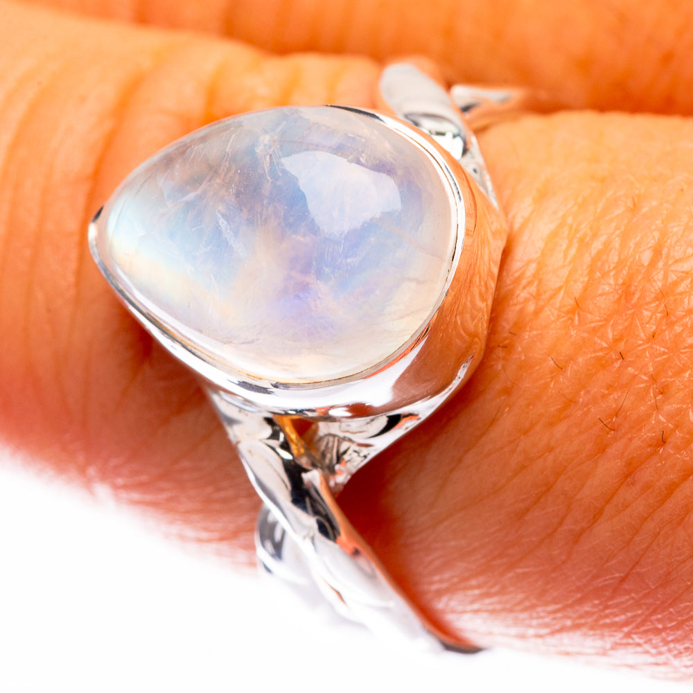 Premium Rainbow Moonstone Ring Size 9 (925 Sterling Silver) R141870