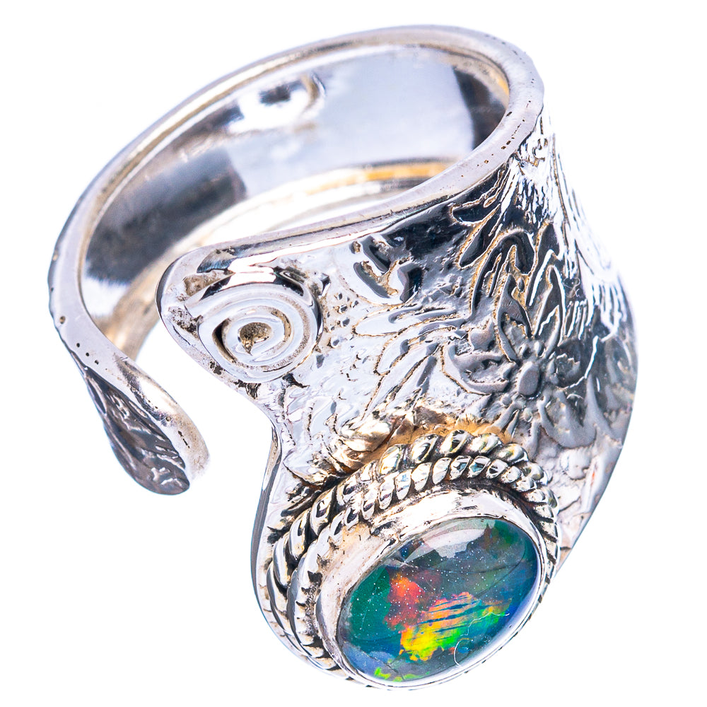 Rare  Doublet Opal Ring Size 6.5 (925 Sterling Silver) R3659