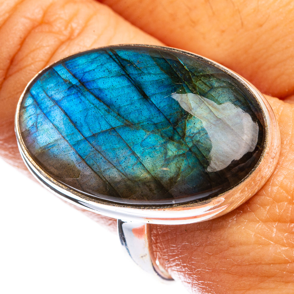 Large Labradorite Ring Size 11.5 (925 Sterling Silver) R142522