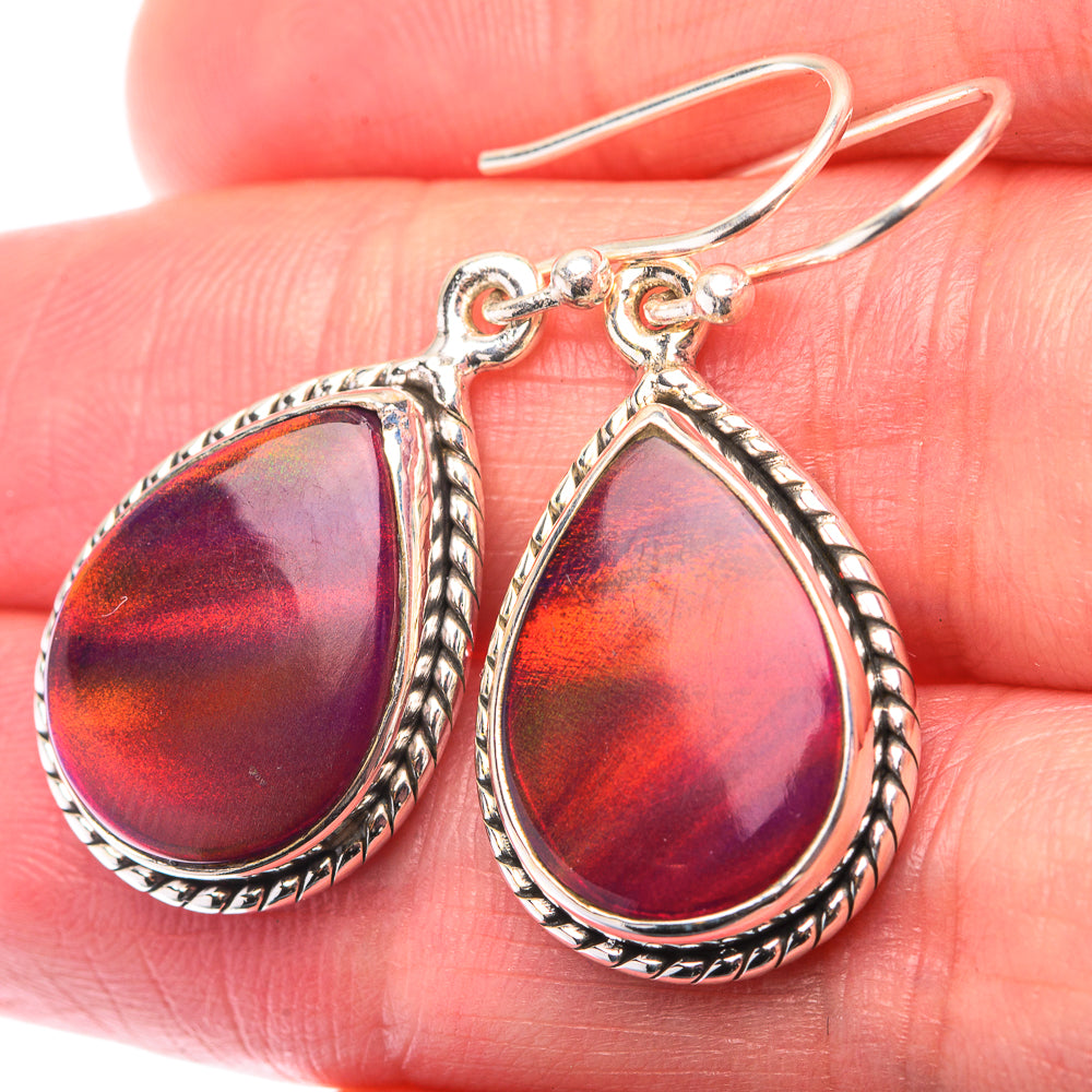 Aura Opal Earrings 1 3/8" (925 Sterling Silver) EARR432198