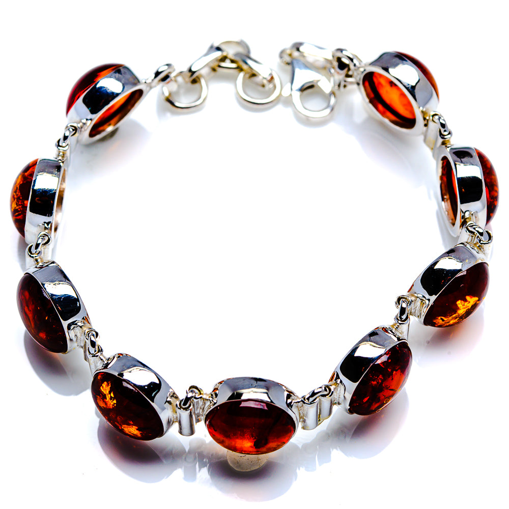 Amber 925 Sterling Silver Bracelets Adjustable (925 Sterling Silver) BR90201