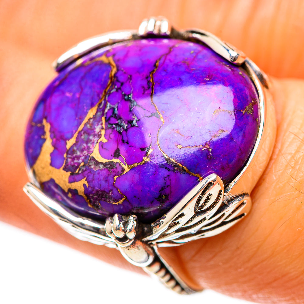 Purple Copper Composite Turquoise 925 Sterling Silver Ring Size 6.75 (925 Sterling Silver) RING139401