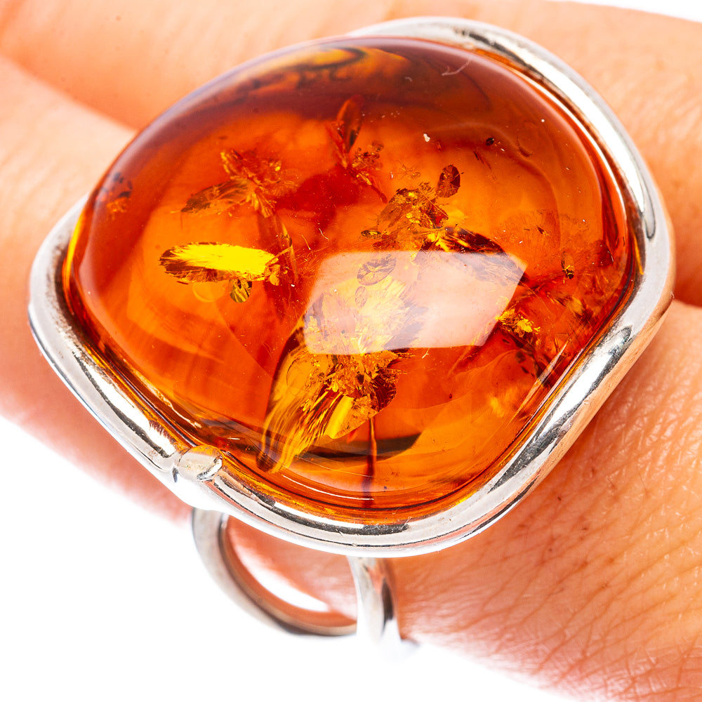Baltic Amber Ring Size 9.5 (925 Sterling Silver) R1911