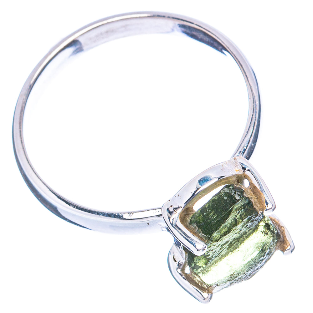Rare Moldavite Ring Size 8 (.925 Sterling Silver)