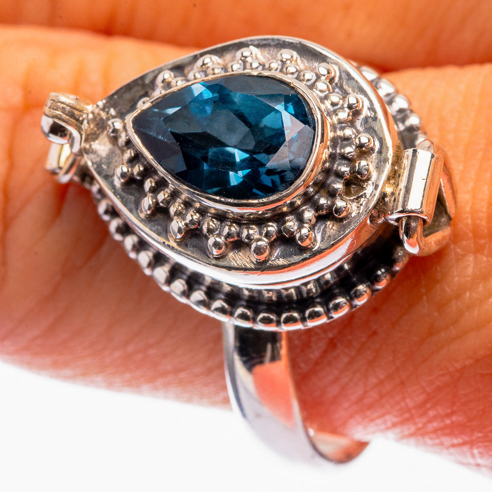 Poison London Blue Topaz Ring Size 10.5 (925 Sterling Silver) R142118