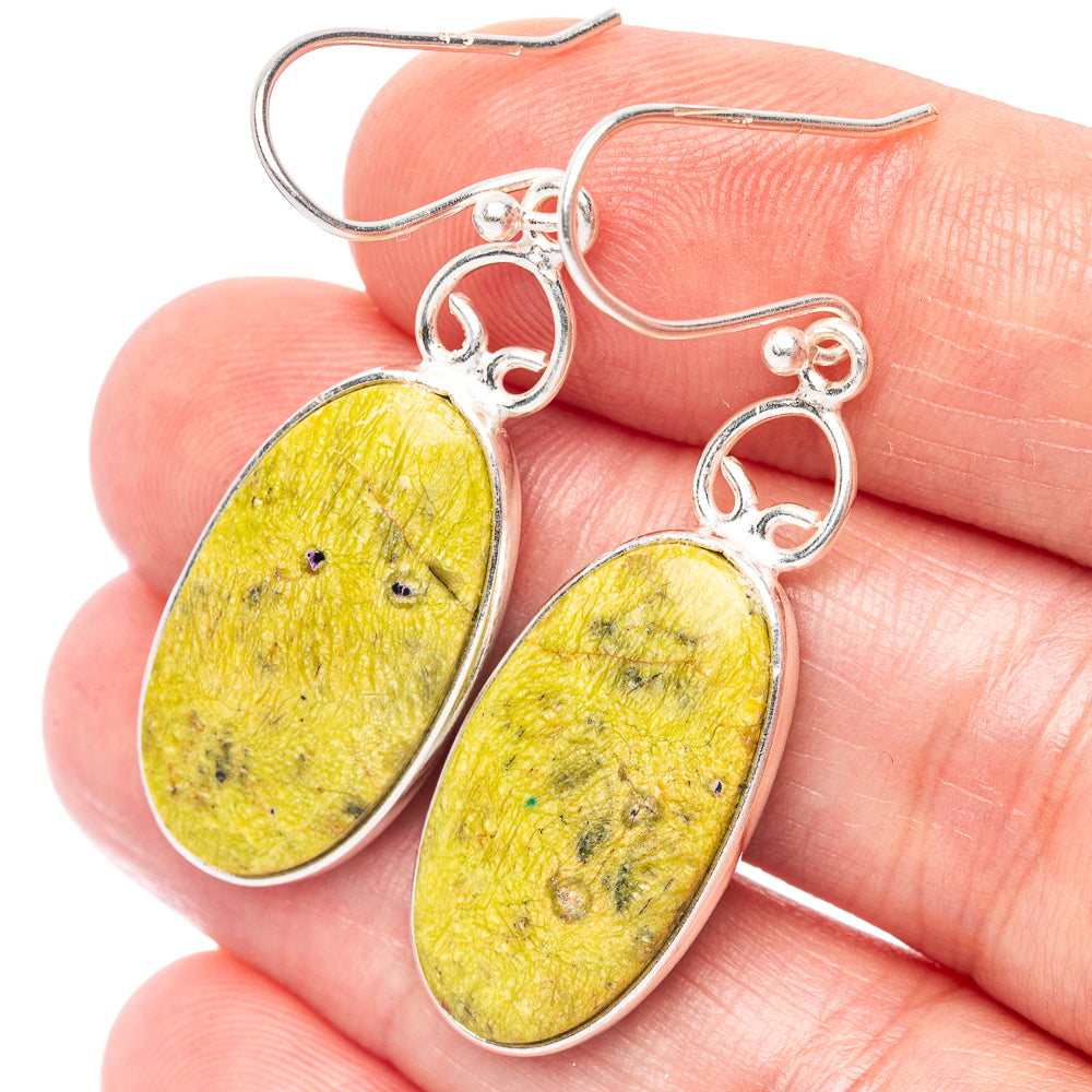 Atlantisite Earrings 1 3/4" (925 Sterling Silver) E2489