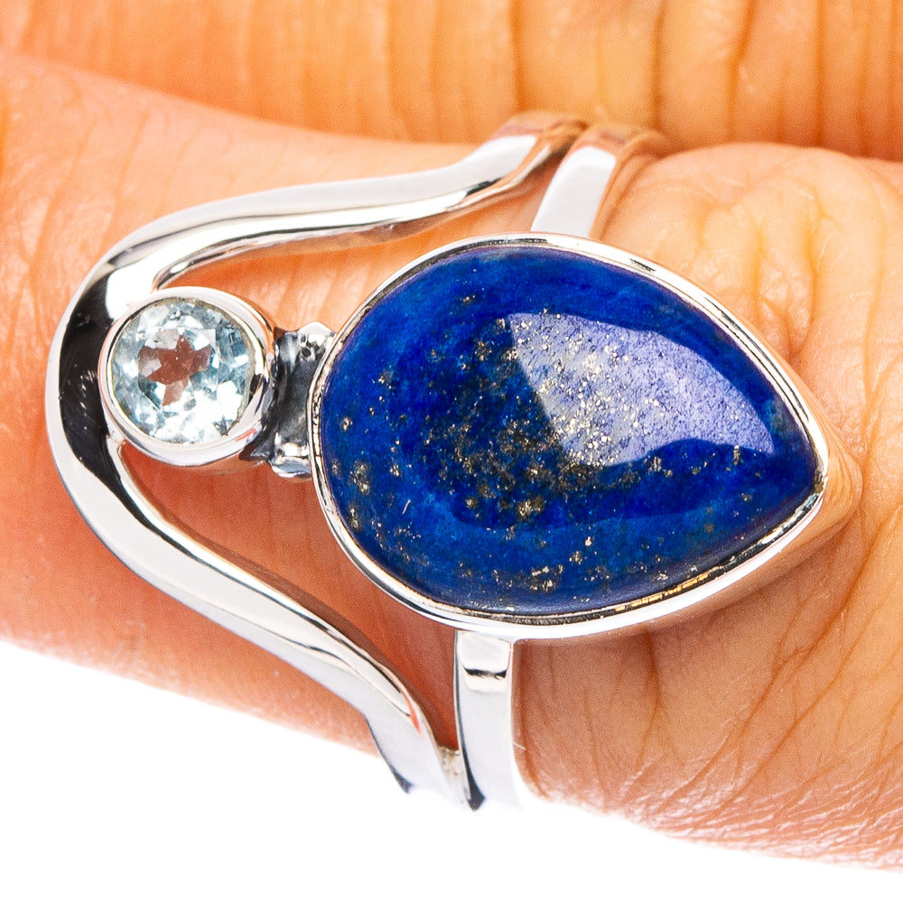 Lapis Lazuli, Blue Topaz 925 Sterling Silver Premium Ring Size 6.75 (925 Sterling Silver) R6471