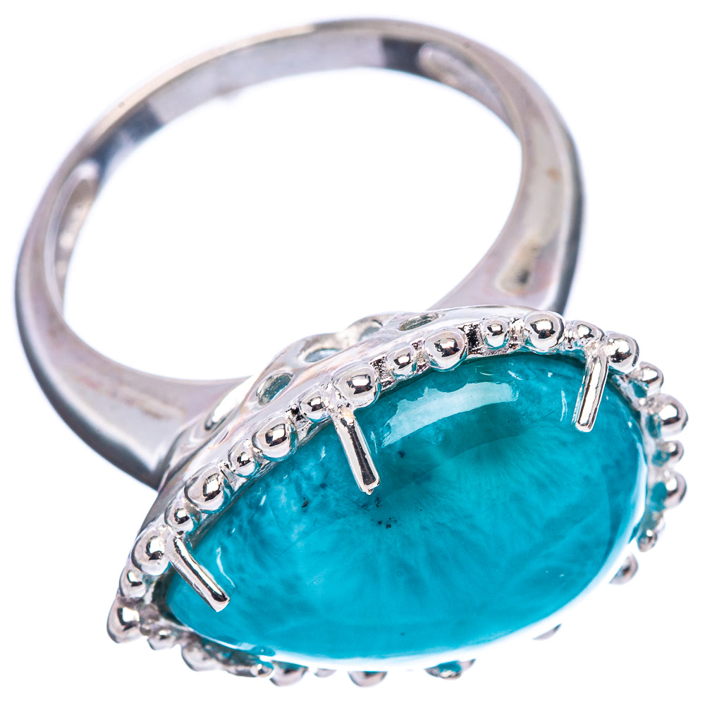 Premium Larimar Ring Size 8 (.925 Sterling Silver)