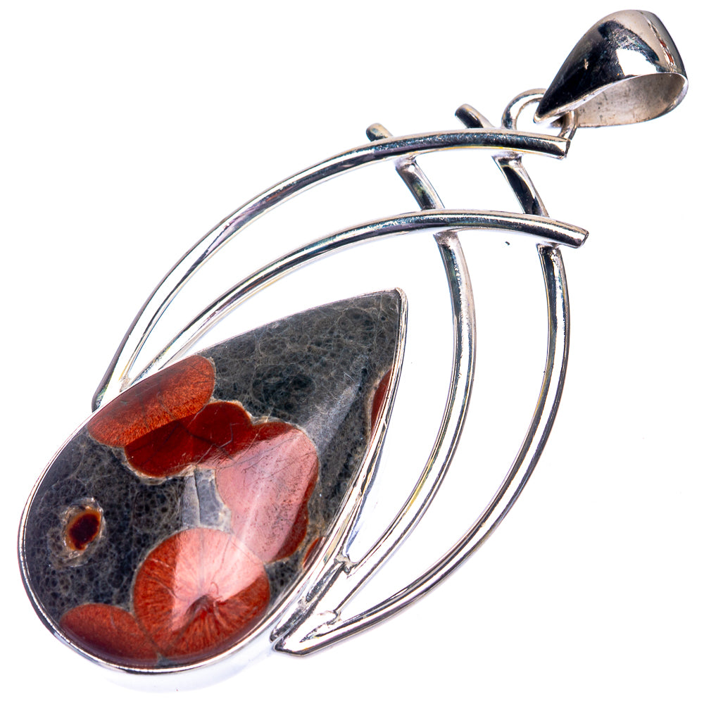 Poppy Jasper Pendant 2 1/4" (925 Sterling Silver) P39345