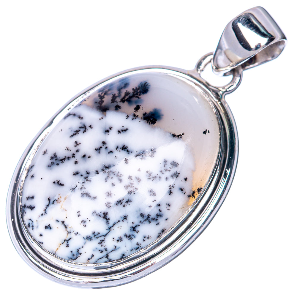 Dendritic Opal Pendant 1 1/2" (925 Sterling Silver) P40868